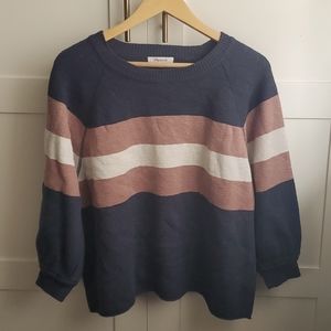 Madewell Striped Tellyride Pullover Sweater XL